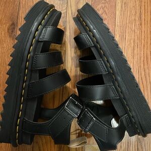 Dr. Martens Black Strappy Blaire Sandals